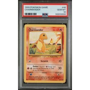 1999 Pokemon Base Set #46 Charmander PSA 10 Gem Mint